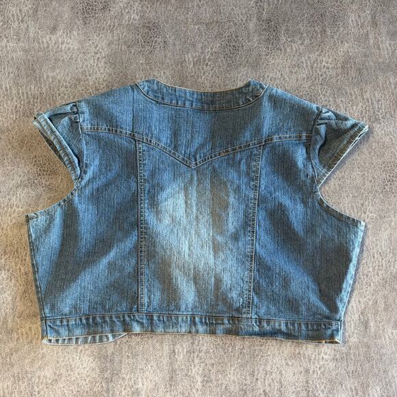 Y2k Goddess Jeans Cropped Denim Vest - Picture 6 of 6